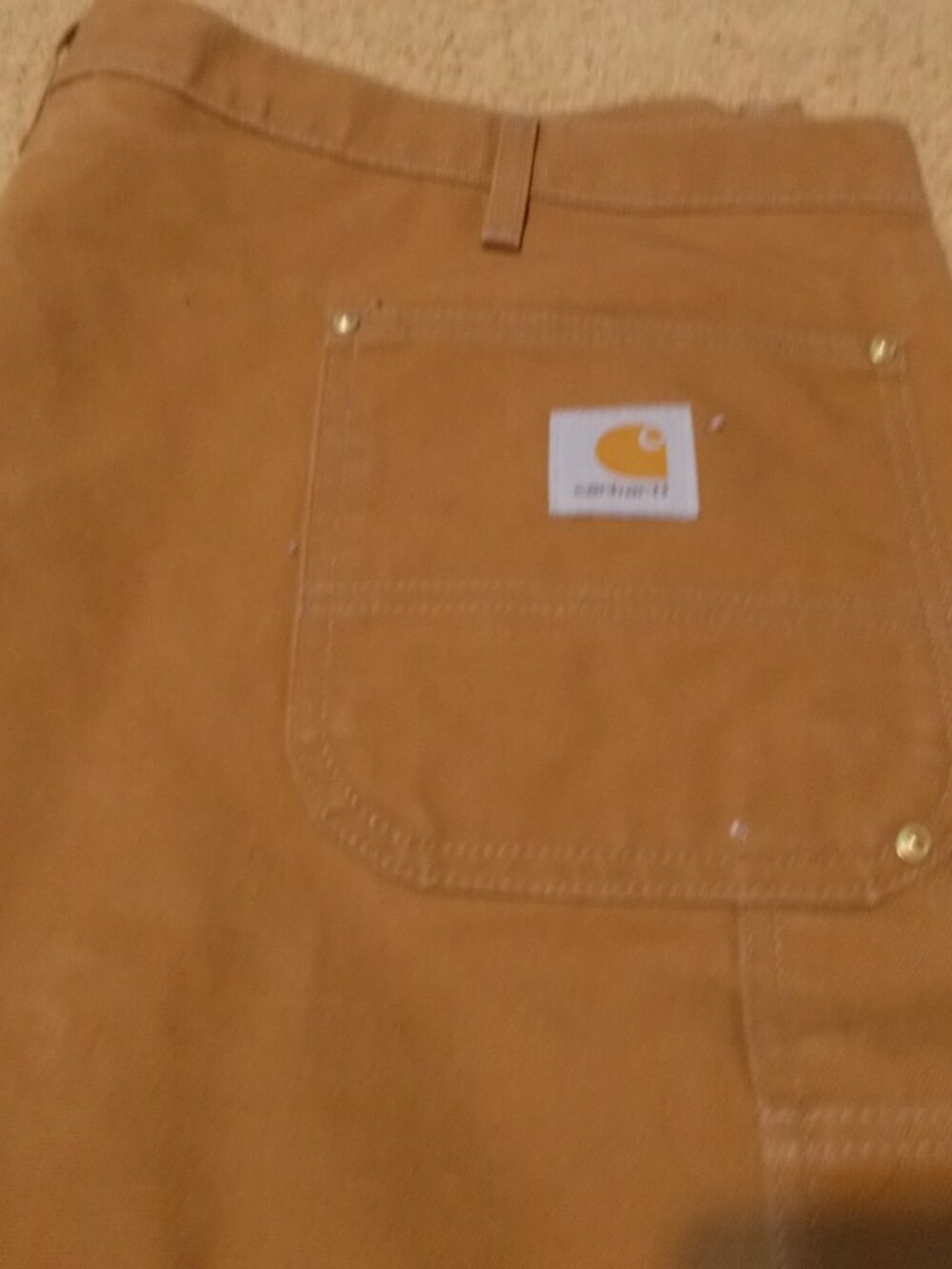 Carhartt Double Knee Loose Fit Duck Pant Brown USA 44 X 30